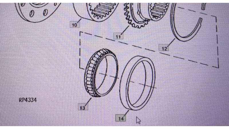 Pierścień zewnętrzny John Deere JD9115 для трактора колесного John Deere 4555/4755/4955