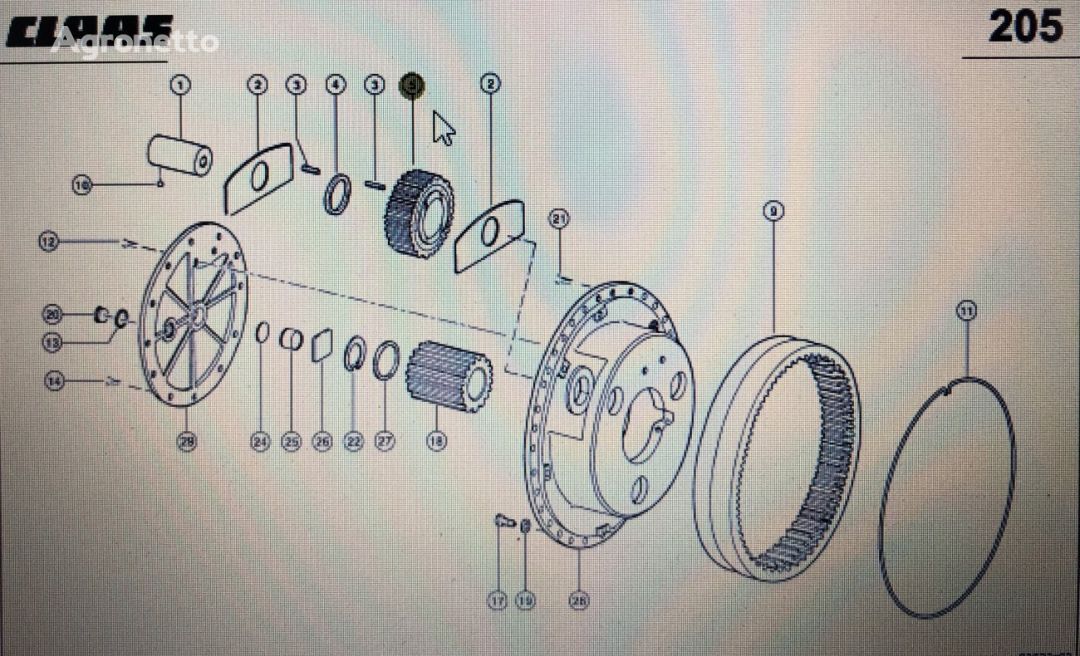 шестерня распредвала Claas koło zębate 00 0598 934 0 для трактора колесного Claas Xerion 3300 3800