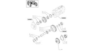 звездочка New Holland T6010 T6090 T6070 Koło zębate 45t 5191840 для трактора колесного New Holland T6010 T6090 T6070